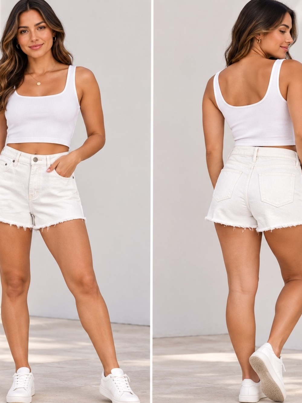 GAP Cream Frayed-Hem Denim Shorts Suze 28r Asa